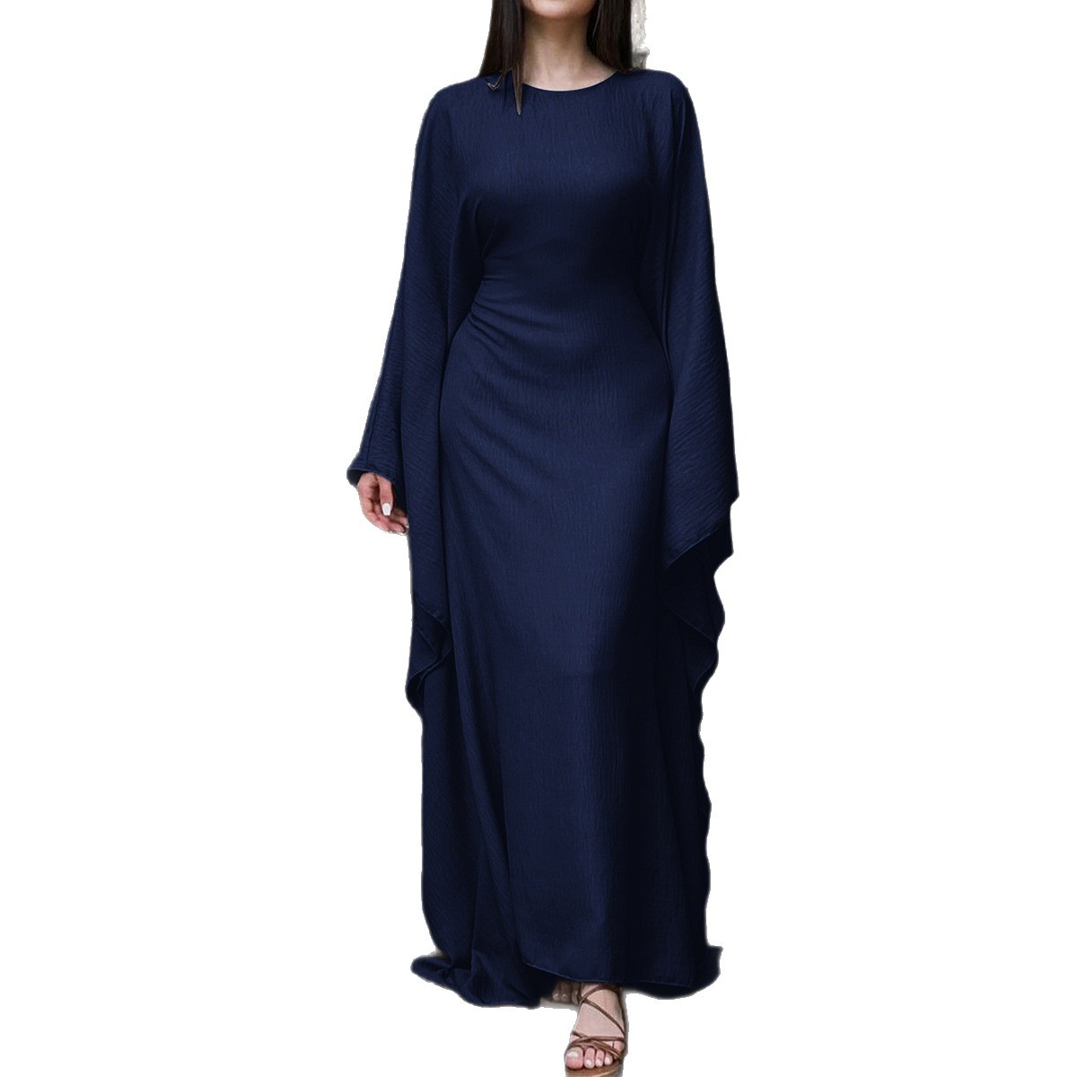 Elegant Solid Color Long Sleeve Dress for Women Autumn Winter