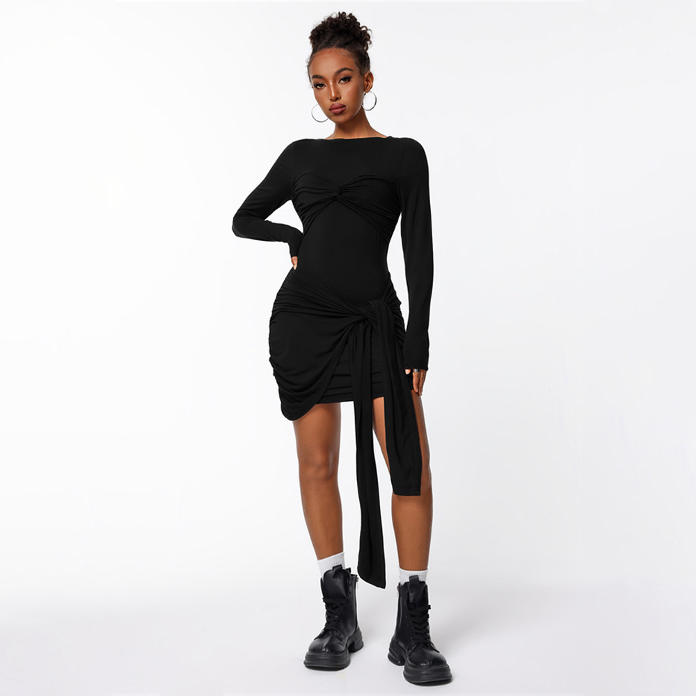 Women's Elegant Mini Pleated Dress