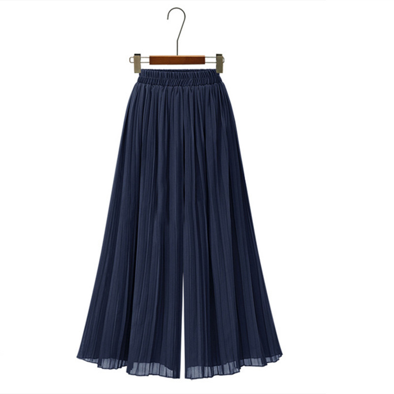 Wide Leg Chiffon Pants Loose Fit Comfortable Elastic Waist Summer Casual Wear for Women Wholesale Available