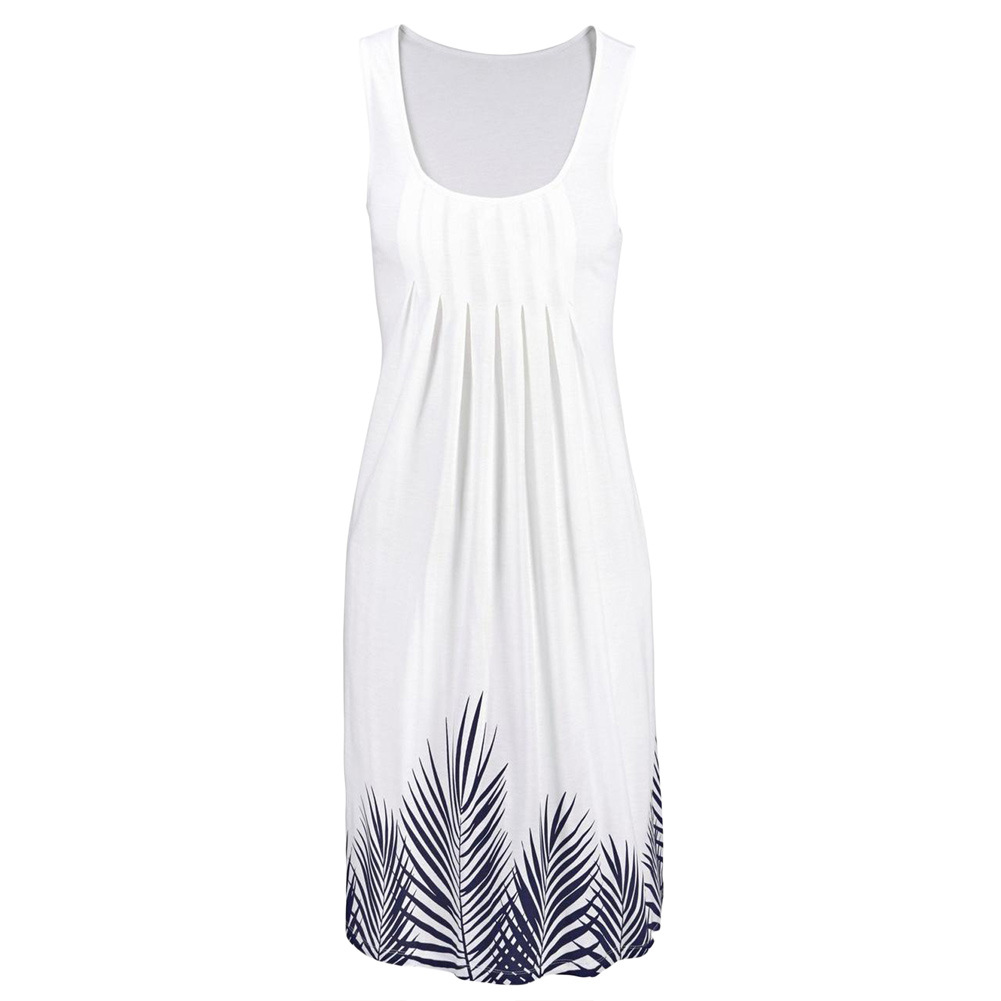 Floral Print Sleeveless Maxi Dress for Women High Waist Round Neck Plus Size Casual Summer Wear Wholesale Available