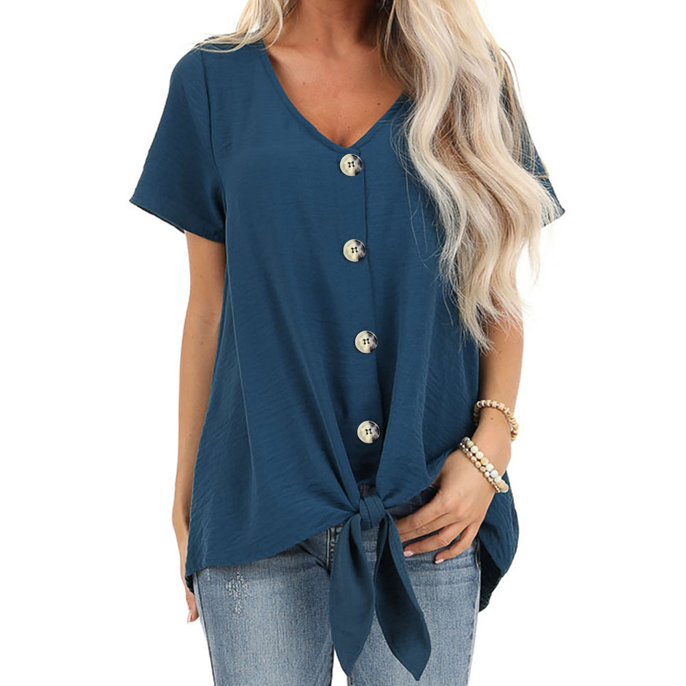 Womens Sleeveless V Neck Cardigan Solid Color Button Closure Knot Detail Casual Wear for Summer Wholesale Available