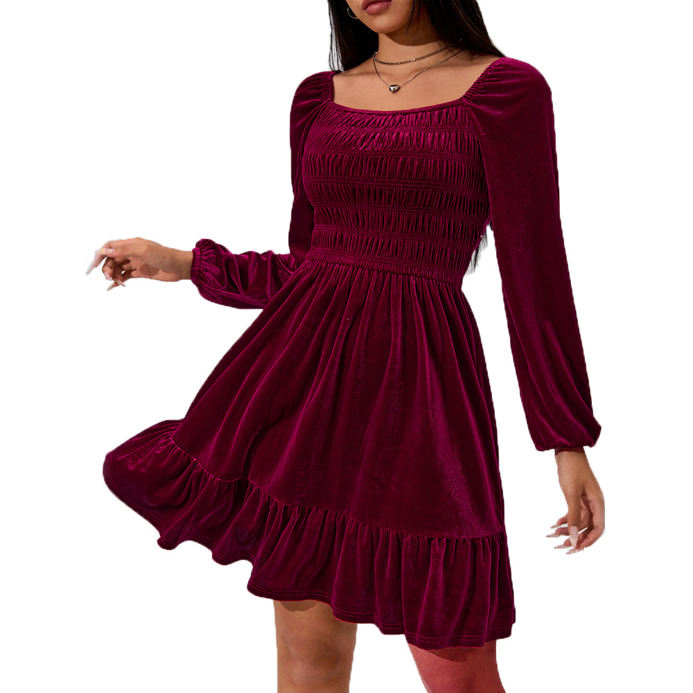 Women's Elegant Slim Fit Mini High Waist Dress