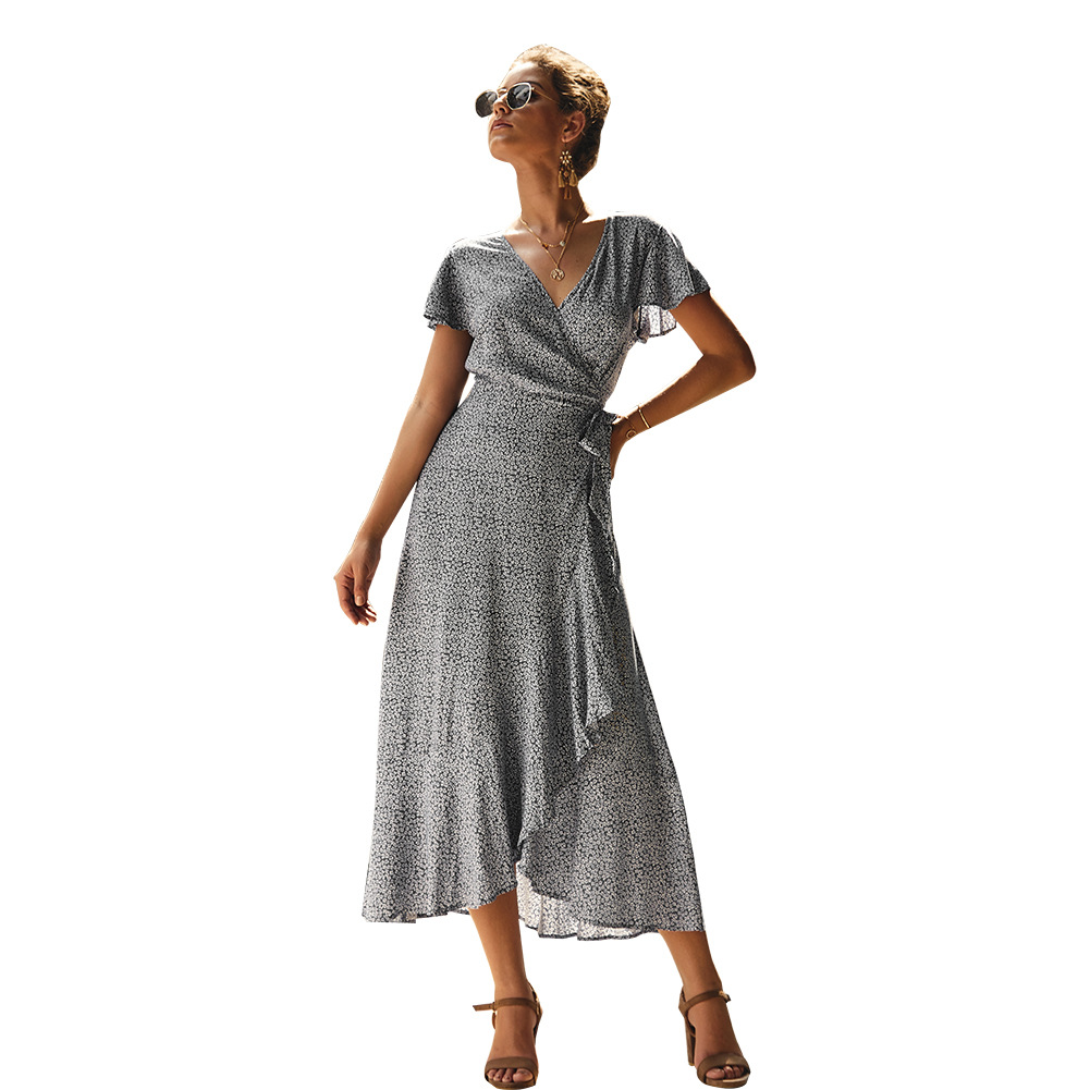 Floral Print Summer Dress for Women Casual Style Comfortable Fabric Vibrant Colors Perfect for Parties or Beach