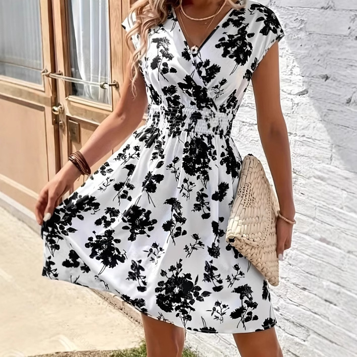 Floral Print Bodycon Dress Slim Fit Elegant Design Comfortable Fabric Perfect for Parties and Special Occasions