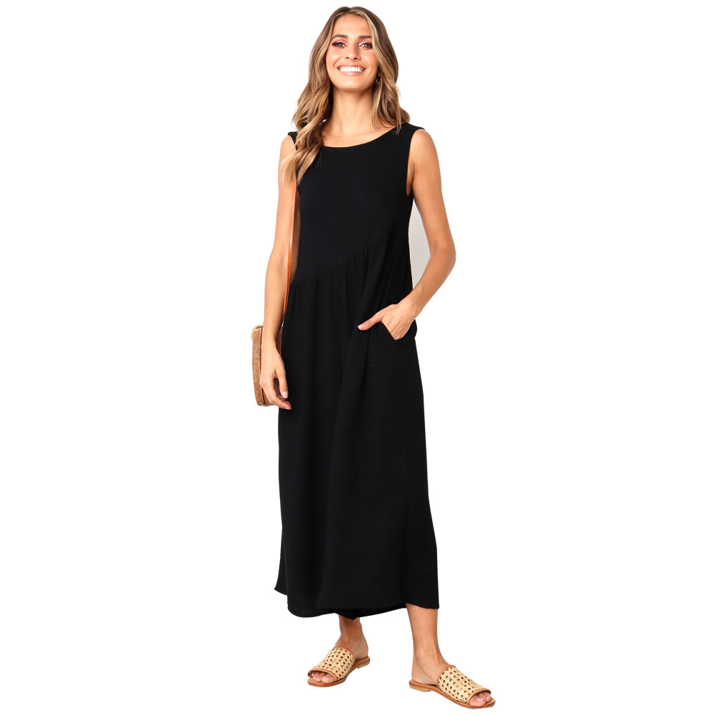 Chic Womens Solid Color Jumpsuit Elegant Design Comfortable Fit Versatile for Work or Casual Ready to Ship