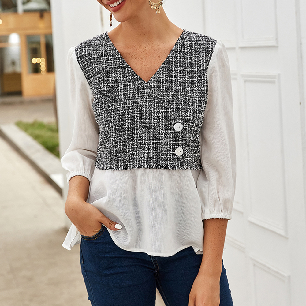Womens Chic Commuter Top Elegant Design Spring Summer Style Comfortable Fit Wholesale Available