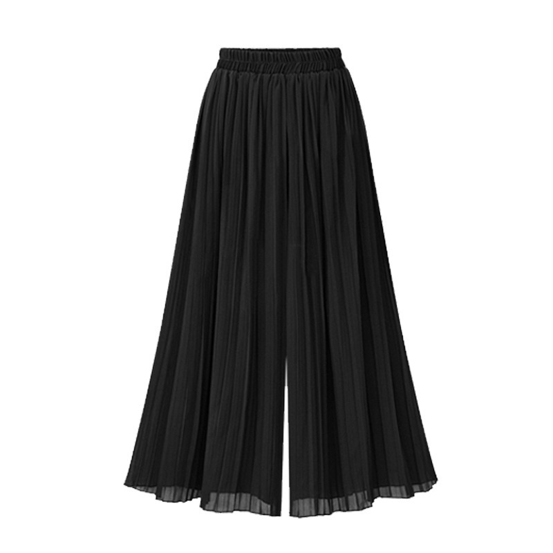 Wide Leg Chiffon Pants Loose Fit Comfortable Elastic Waist Summer Casual Wear for Women Wholesale Available