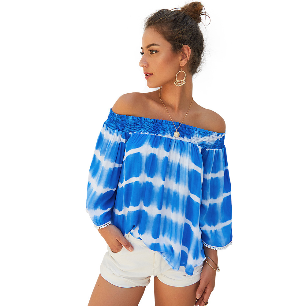 Off Shoulder Loose Top 3 4 Sleeve Original Design Casual Style Perfect for Early Autumn Wholesale Available