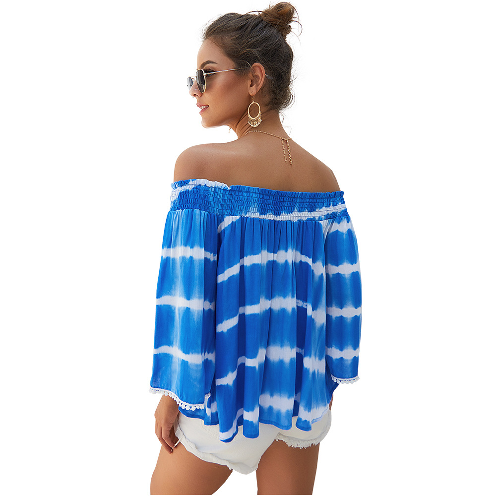 Off Shoulder Loose Top 3 4 Sleeve Original Design Casual Style Perfect for Early Autumn Wholesale Available