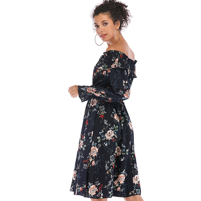 Floral Print Wrap Dress Elegant Design Comfortable Fit Spring Fashion Wholesale Womens Apparel Ready to Ship
