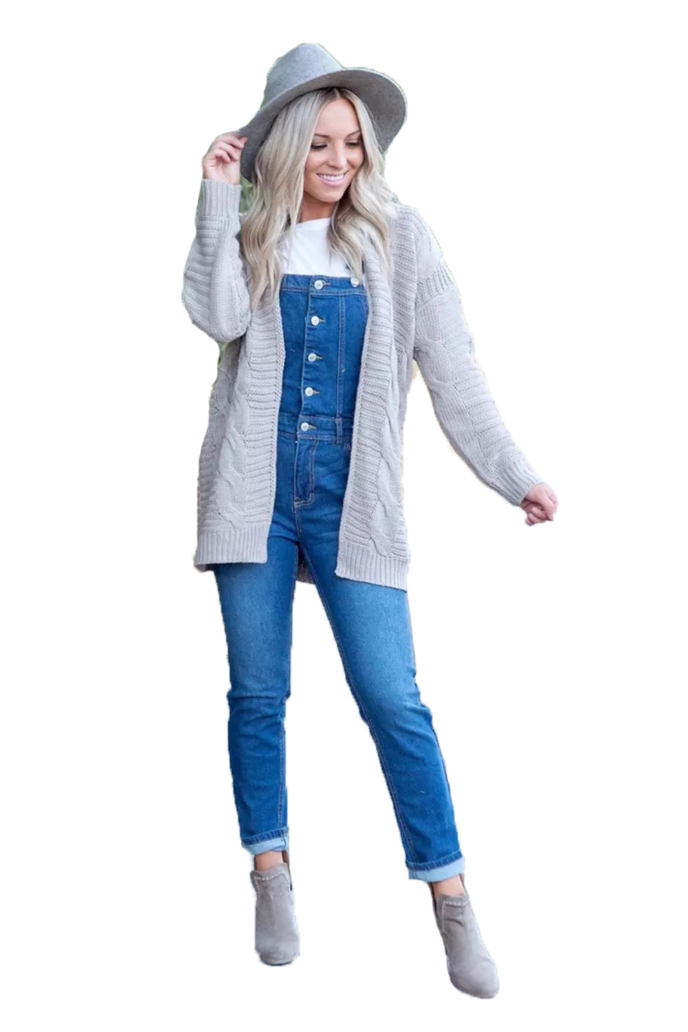 Womens Denim Overalls Five Button Closure Casual Fit Durable Fabric Perfect for Everyday Wear Wholesale Available