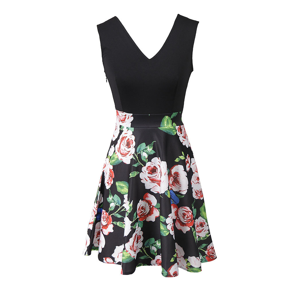 V Neck Knit Dress Summer Style Flowy A Line Silhouette Elegant Casual Wear Wholesale Availability