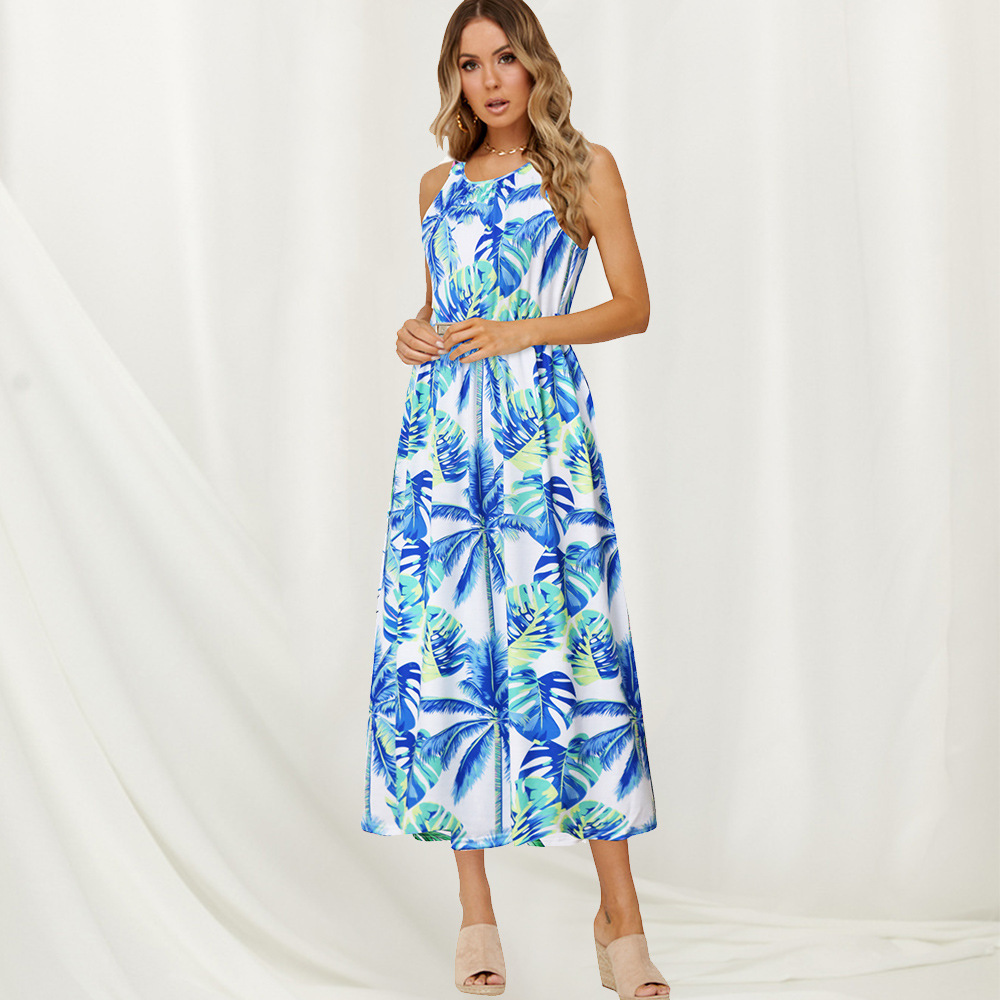 Summer Womens Dress Fashionable Floral Print Belted Design Elegant Silhouette Perfect for Casual Outings Wholesale