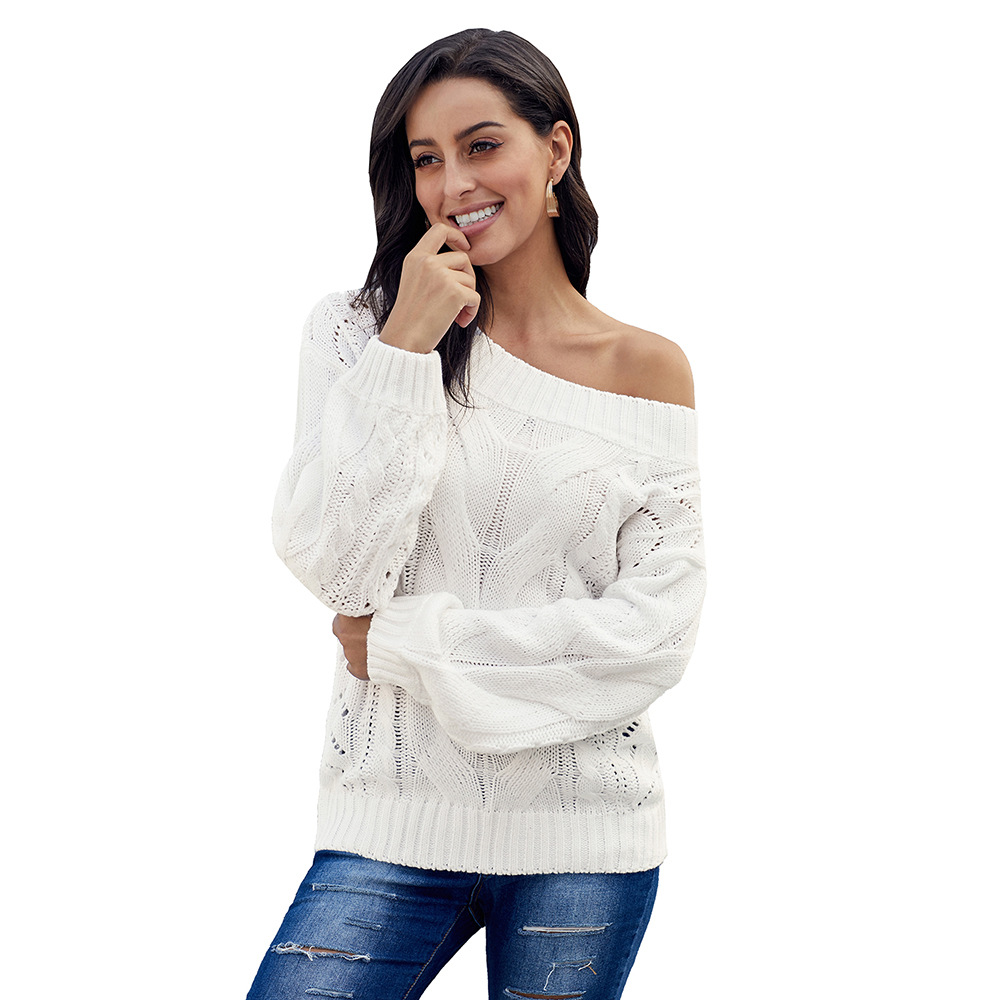 Womens Casual Pullover Sweater Round Neck Long Sleeve Loose Fit Solid Color Plus Size Autumn Winter Collection