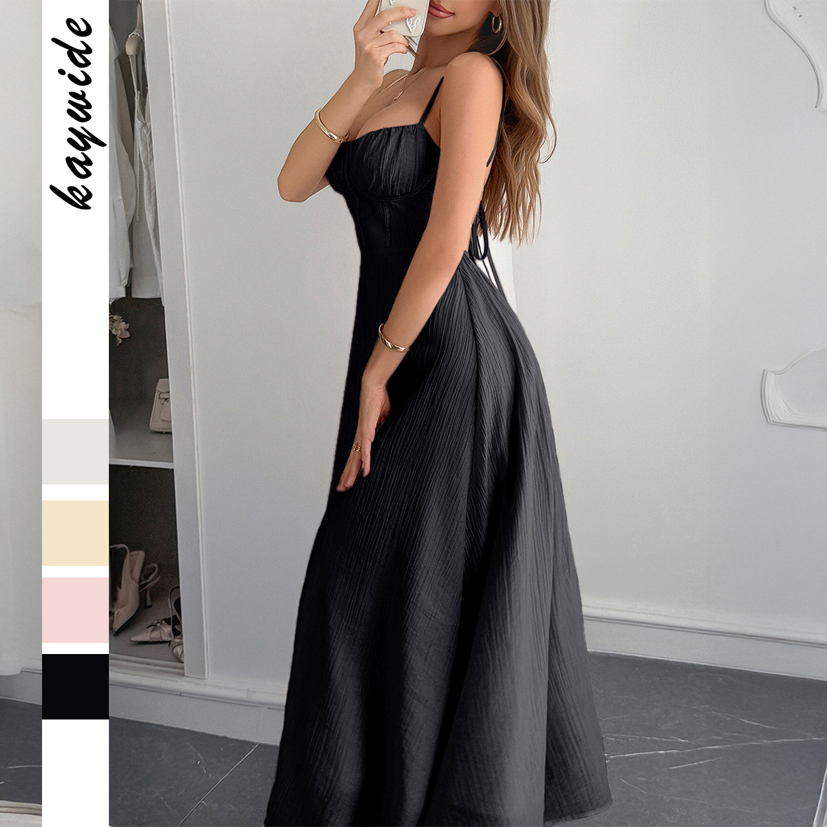 Casual Vacation Sling Slim Long Dress Women's Clothing Spring Summer