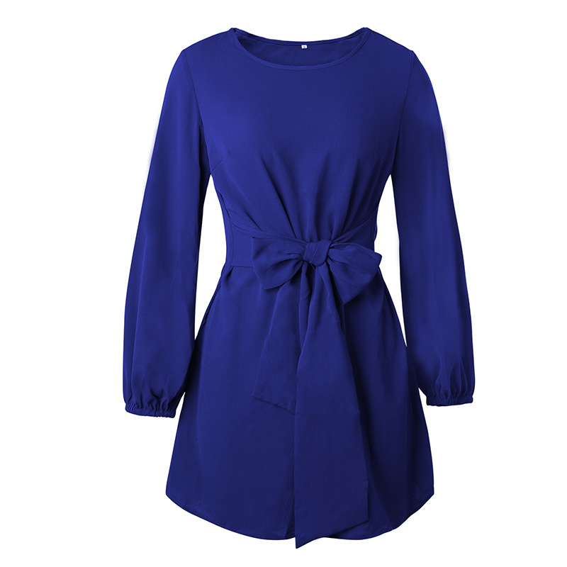 Womens Long Sleeve Dress Waist Defining Elegant Design Fall Winter Fashion Wholesale Available