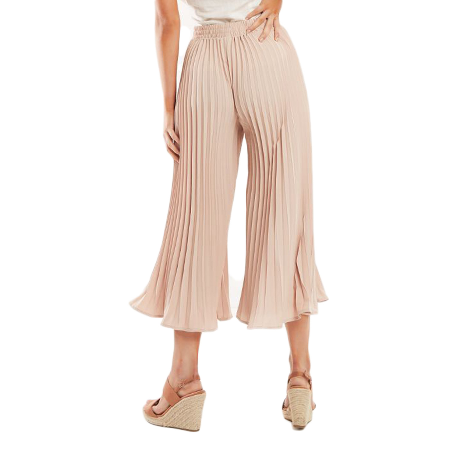 High Waisted Pleated Flare Trousers Casual Style Comfortable Fit Versatile for Everyday Wear Wholesale Available