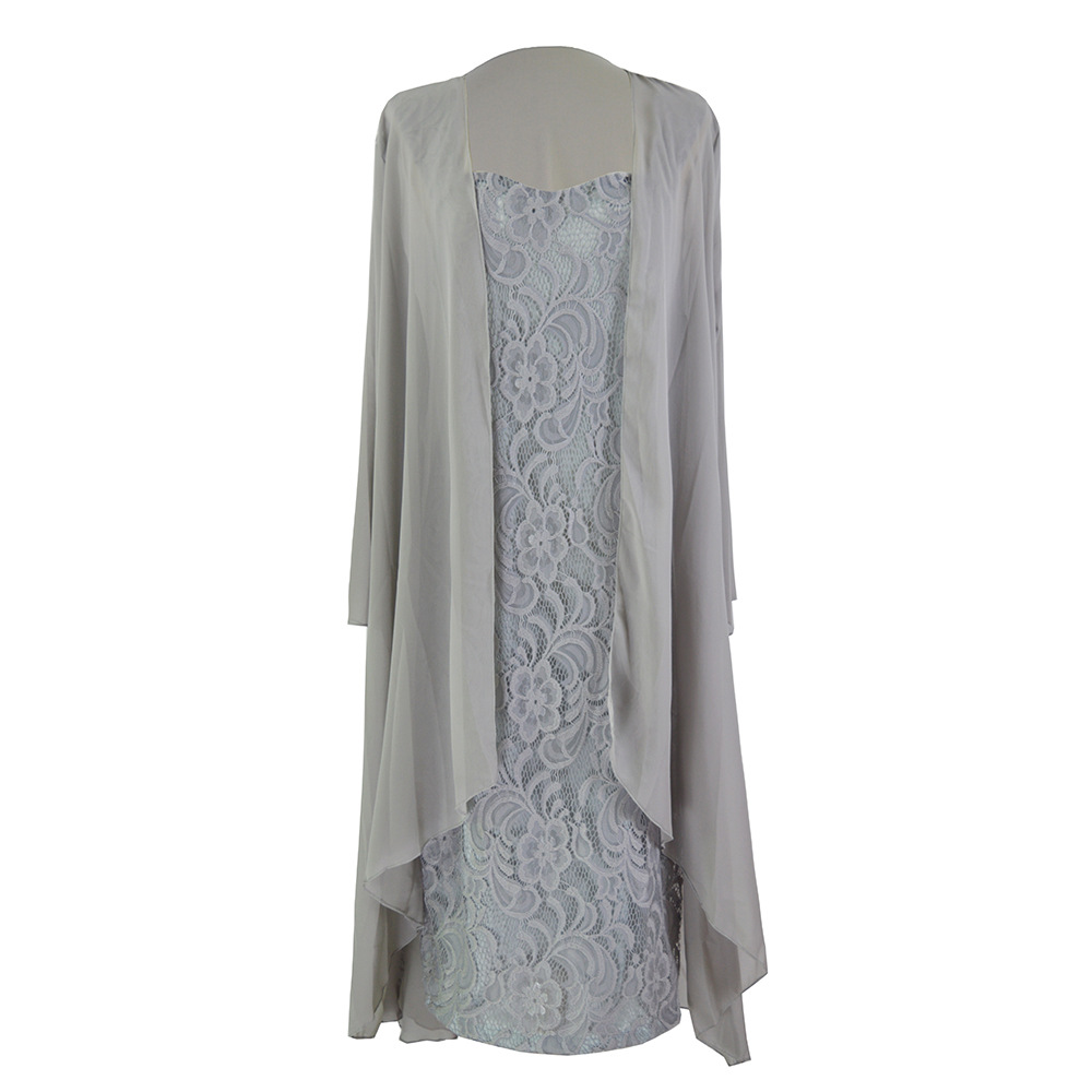 Elegant Lace Chiffon Dress Set Fashionable Autumn Style Perfect for Parties and Special Occasions Wholesale Available
