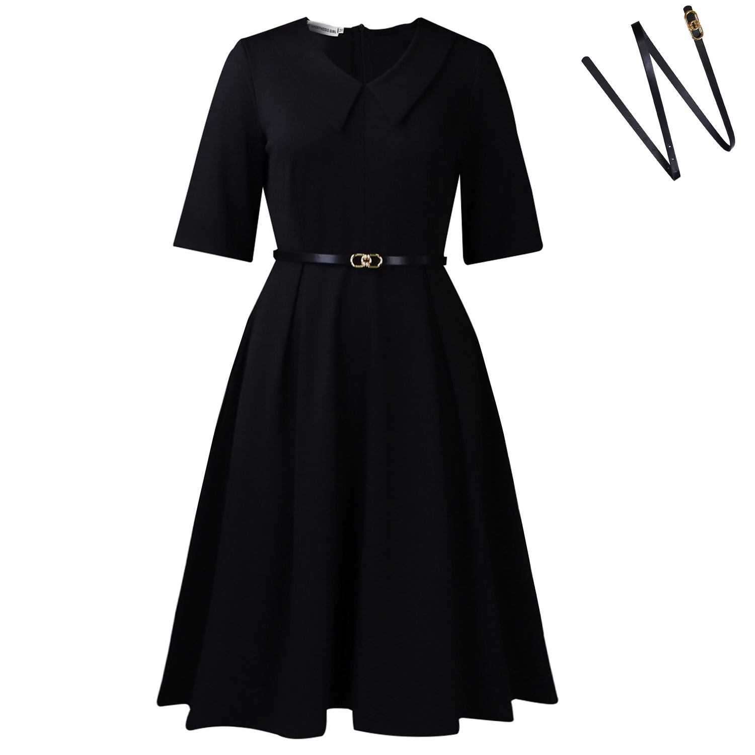 Elegant Solid Color Five Quarter Sleeve Dress for Women, Fashionable and Stylish, Ideal for African and European Markets