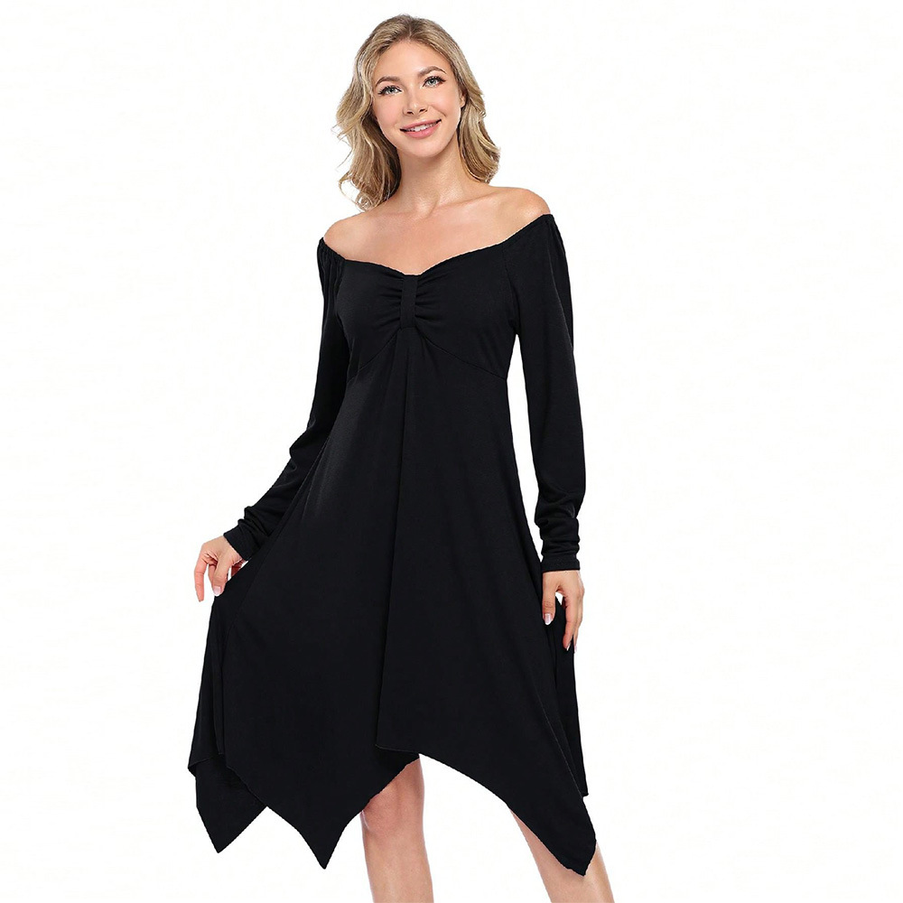Women's Casual Maxi Midi High Waist Office Dress