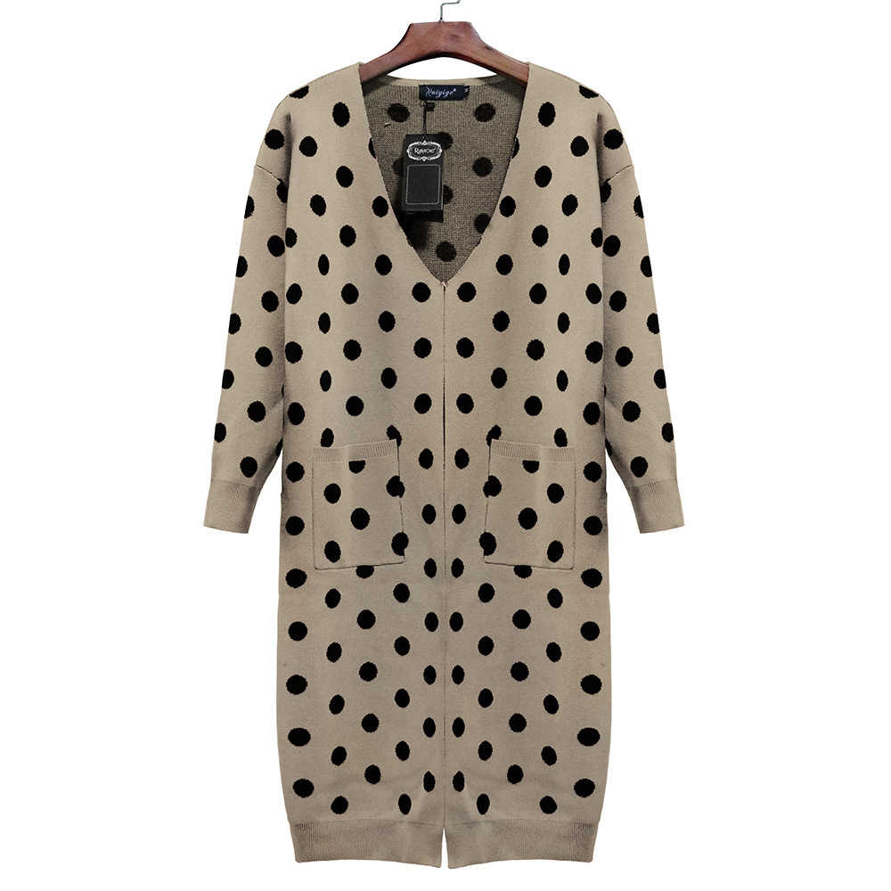 Knitted Cardigan Loose Fit Long Sleeve Soft Fabric Autumn Winter Womens Fashion Outerwear Wholesale Available