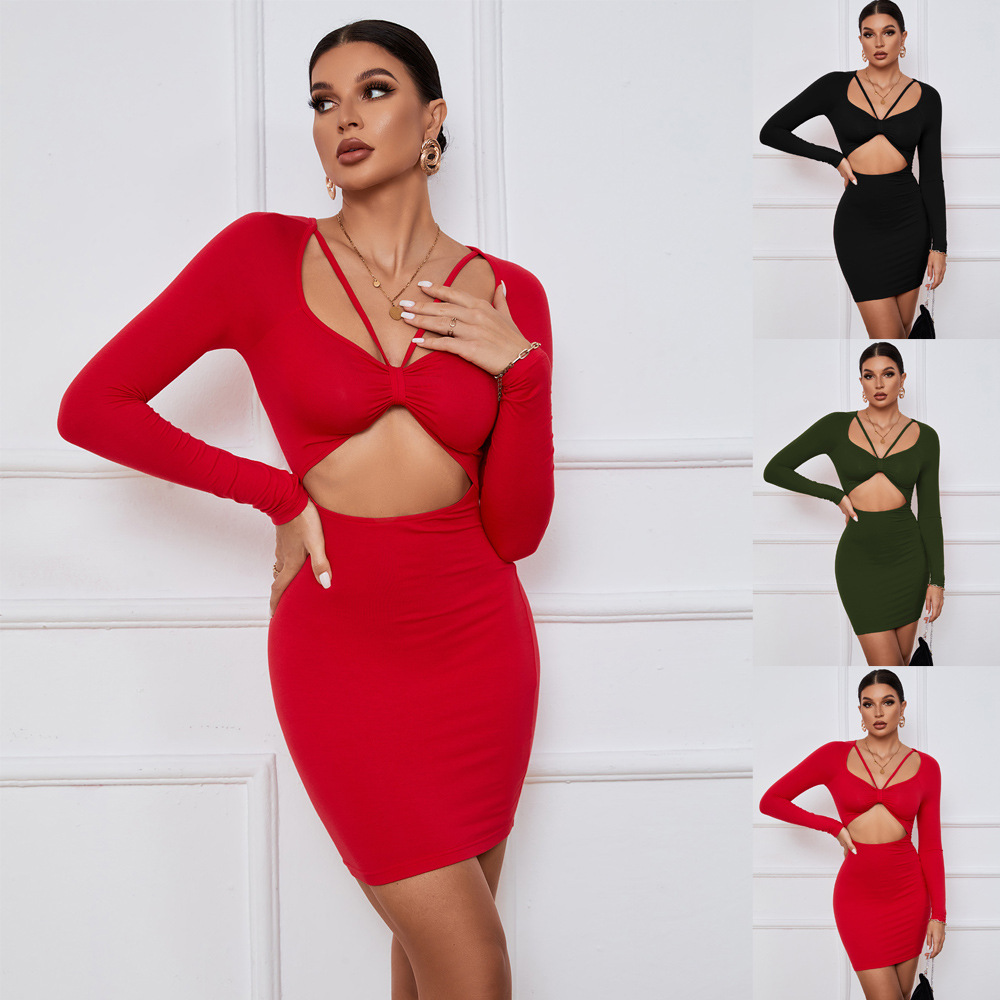 New Spring and Summer Party Tight Dress Hollow Out Y2K Dress