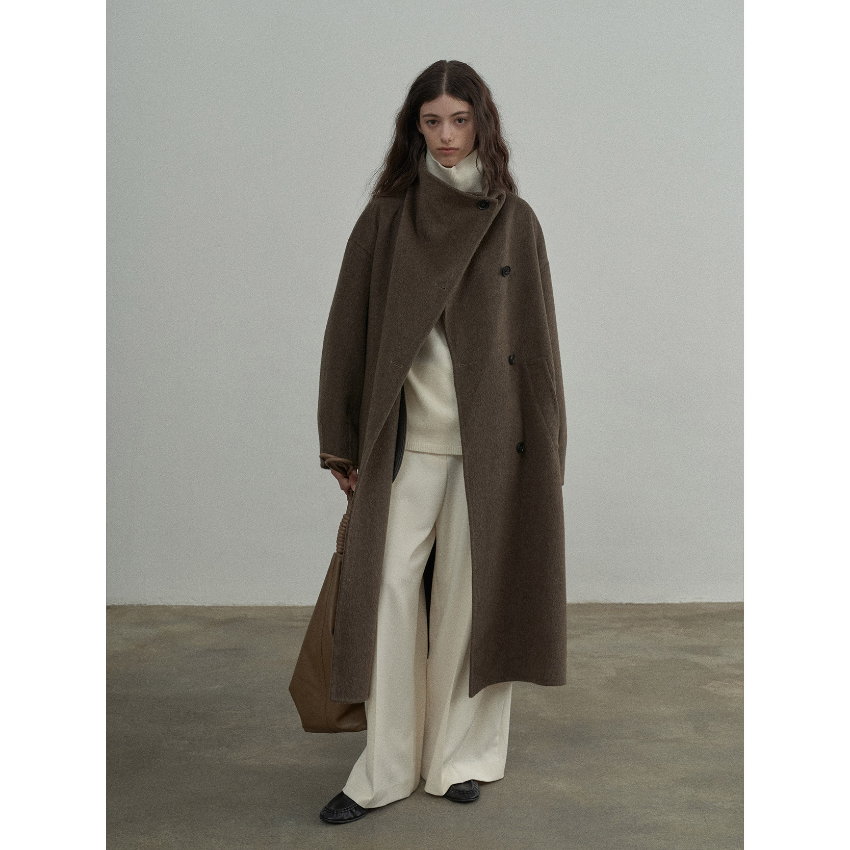 Wide Leg Casual Trousers for Women Long Length Mid Low Waist 3D Draping Design Autumn Wear Wholesale Available
