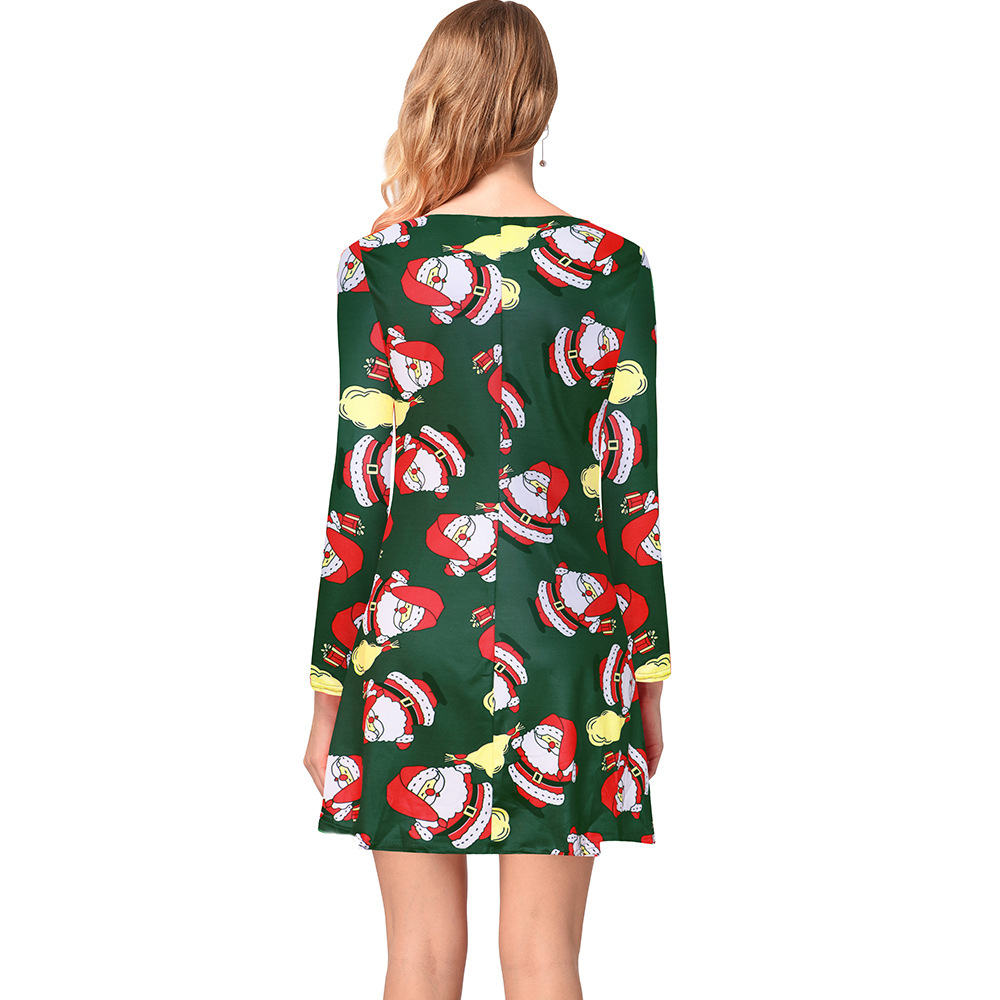 Womens Floral Christmas Dress Autumn Collection Elegant Style Perfect for Holiday Parties Wholesale Available