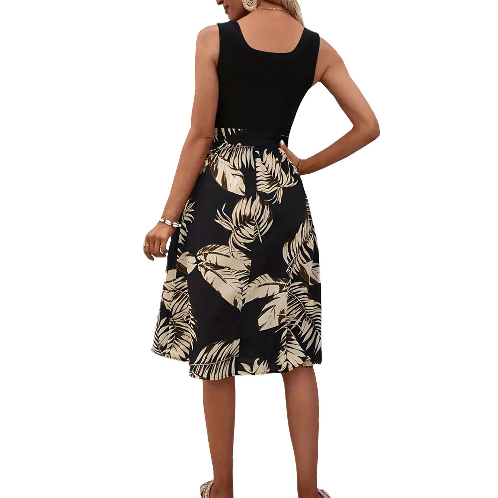 Floral Beach Dress Casual Style Sun Protection Lightweight Fabric Summer Vacation Wear Wholesale Available