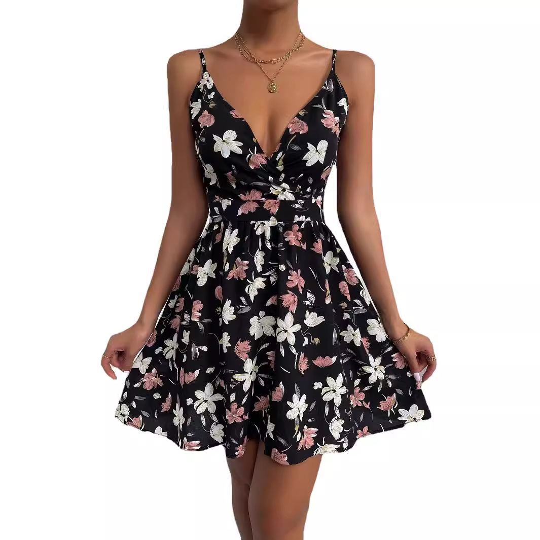 Vintage Floral French Style Womens Slip Dress Elegant A Line Silhouette Adjustable Straps Lightweight Fabric Perfect
