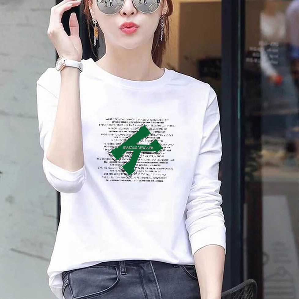 Womens Loose Fit Round Neck Long Sleeve T Shirt 95 Cotton Floral Print Plus Size Casual Spring Wear Wholesale