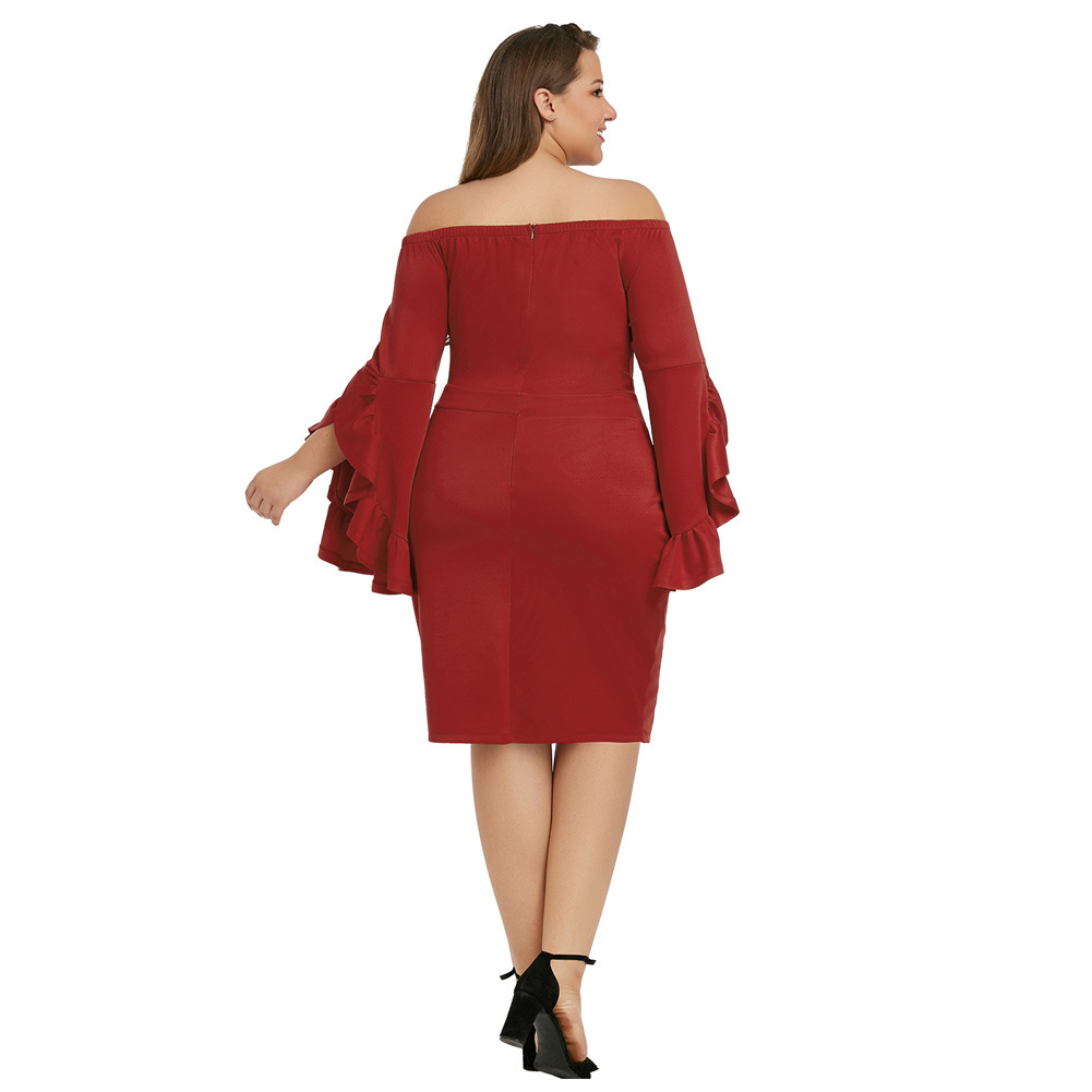 Plus Size Womens Dress Spring Collection Sexy Off Shoulder Bodycon Fit Elegant Style Wholesale Available