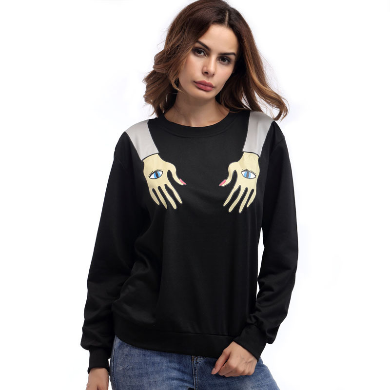 Graphic Print Long Sleeve T Shirt Casual Style Round Neck Loose Fit Ideal for Everyday Wear Wholesale Available