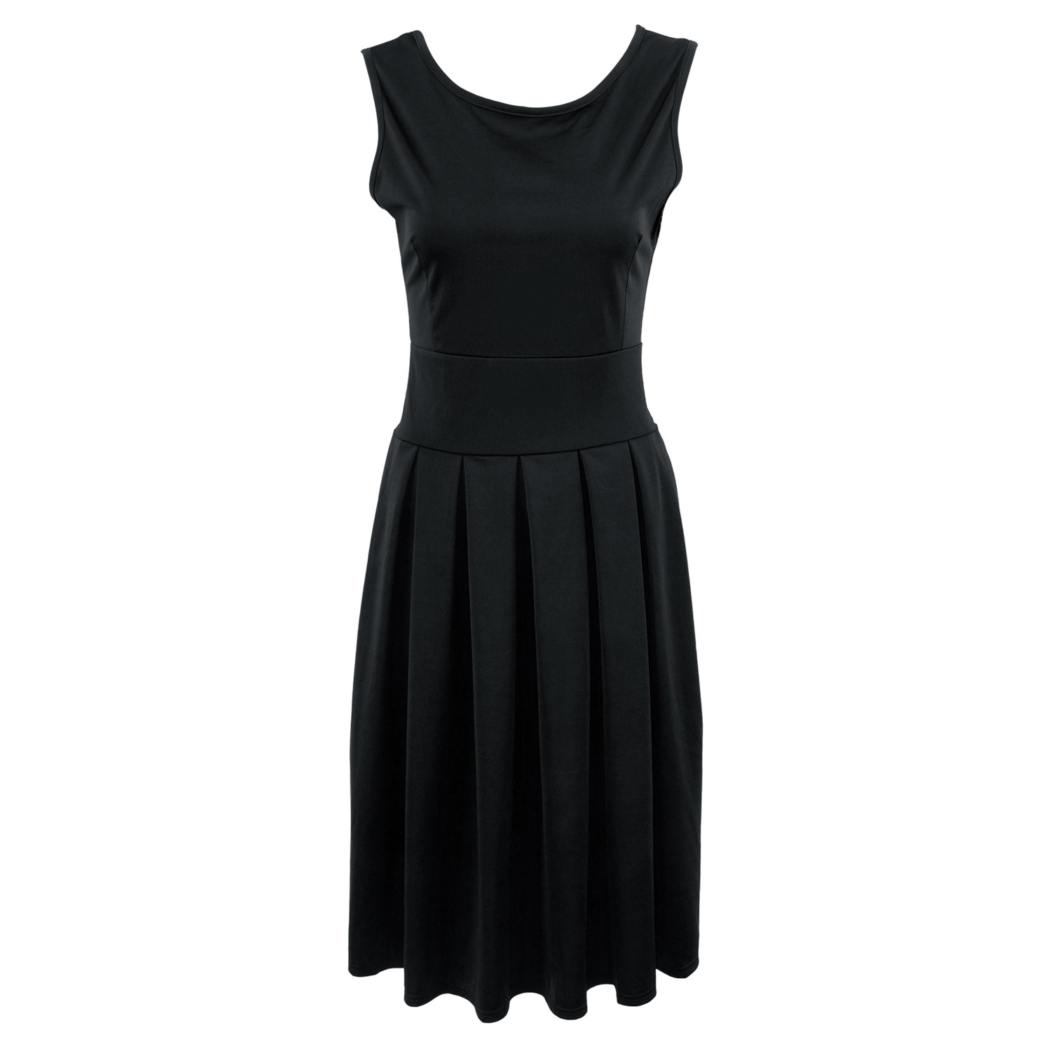 Sleeveless Pleated Dress Slim Fit Solid Color Elegant Design Spring Summer Womens Fashion Wholesale Available