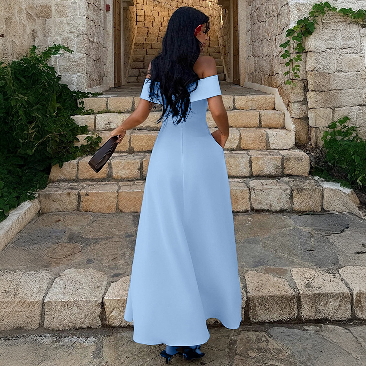 European and American Market Elegant Strapless Long Dress — Women's Fashion, Summer Style, Comfortable Fit — Wholesale Supply