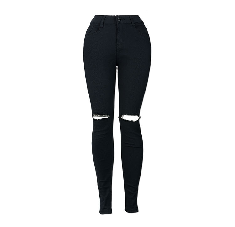 High Waisted Ripped Skinny Jeans Stretch Fabric Slim Fit Trendy Design Casual Wear for Women Wholesale Available