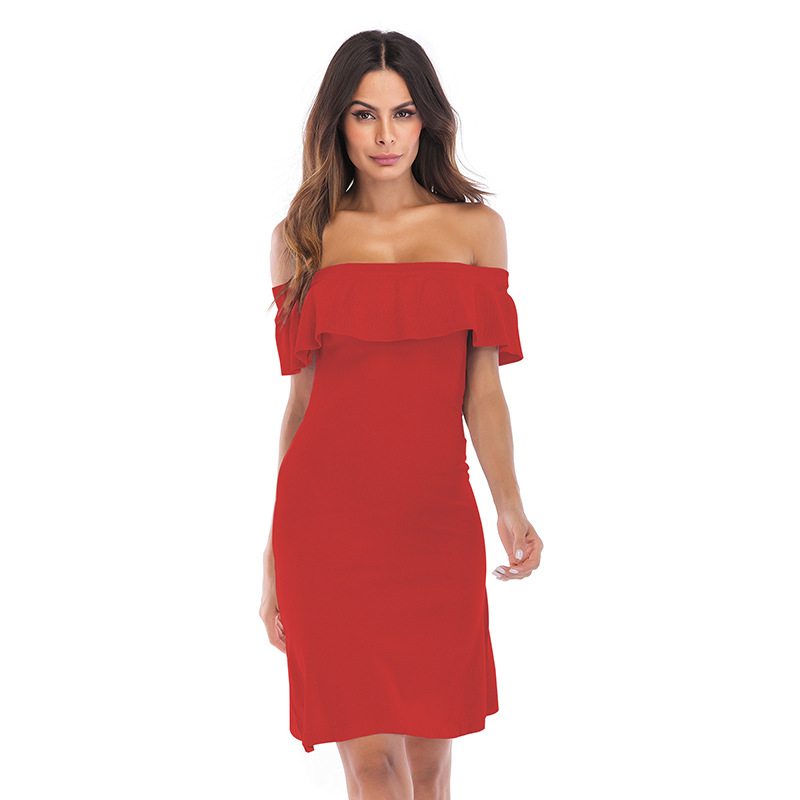 Summer Bodycon Dress Off Shoulder Slim Fit Elegant Style Perfect for Parties and Events Wholesale Available