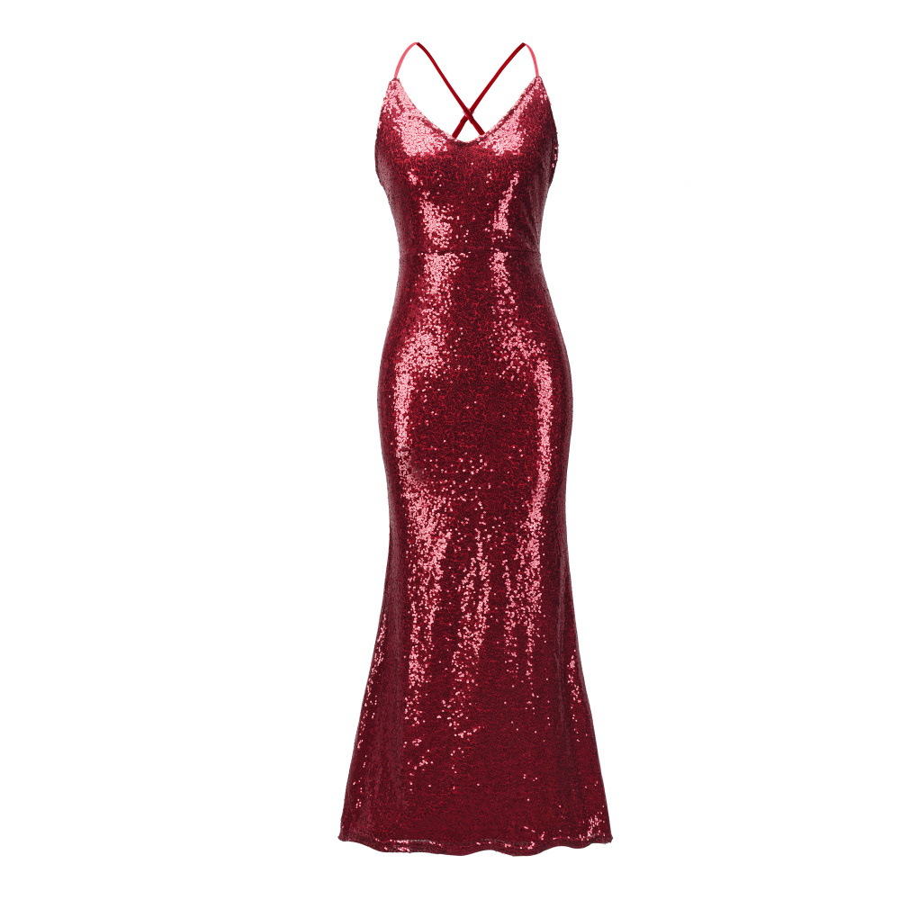 Summer Evening Dress Womens Sleeveless Maxi Gown Solid Color Elegant Design for Parties Wholesale Available