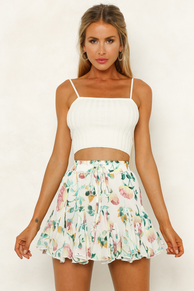 High Waisted Printed Chiffon Skirt Womens Casual Summer Style Perfect for Vacation Wear Wholesale Available