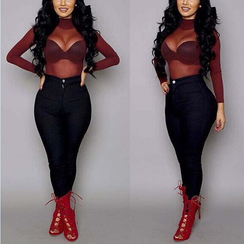 Sheer Mesh Long Sleeve T Shirt Stretchy Sexy Lightweight Fabric Perfect for Layering or Night Out Wholesale