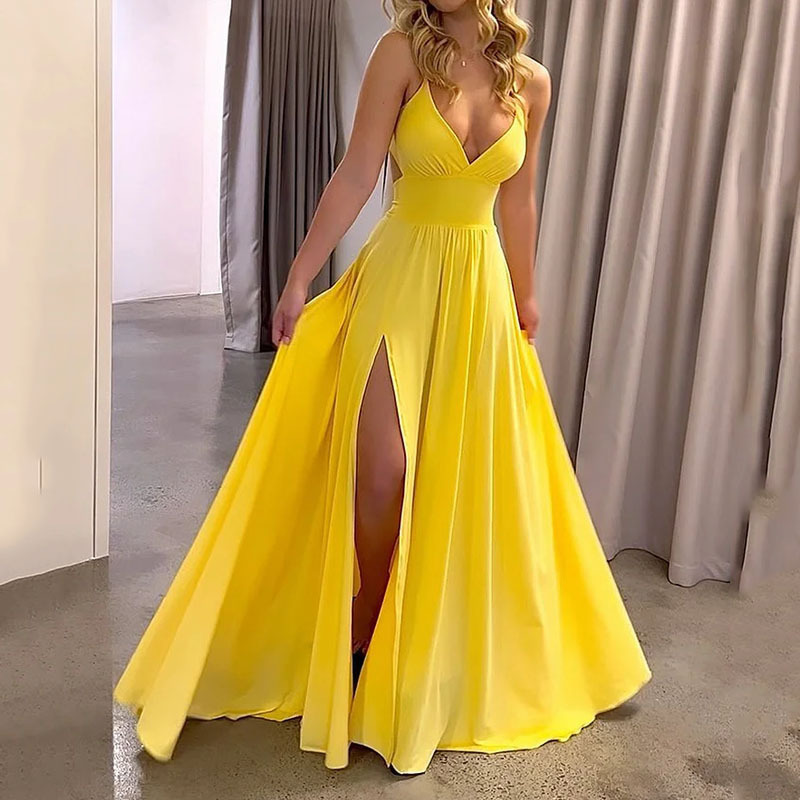 Women's Summer V-Neck Strappy Dress