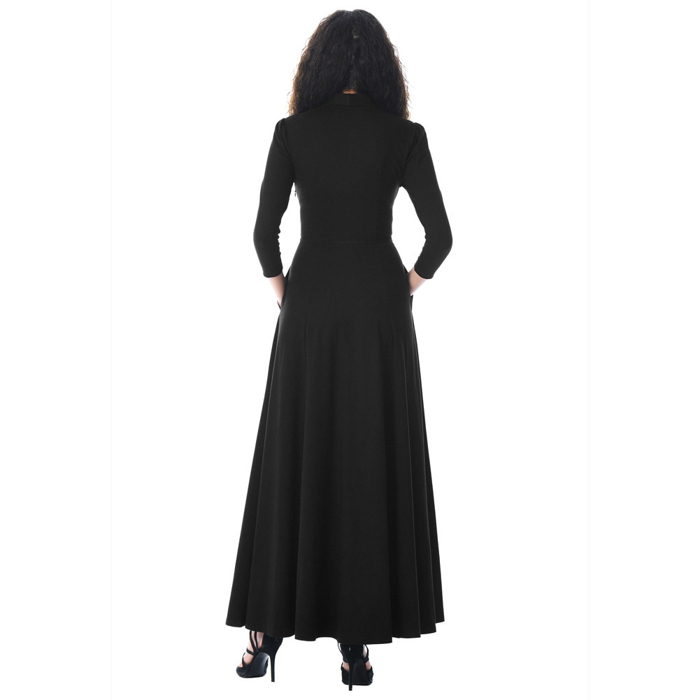 Womens Long Sleeve Dress Loose Fit Solid Color Pocket Design Autumn Fashion for Casual Wear Wholesale Available