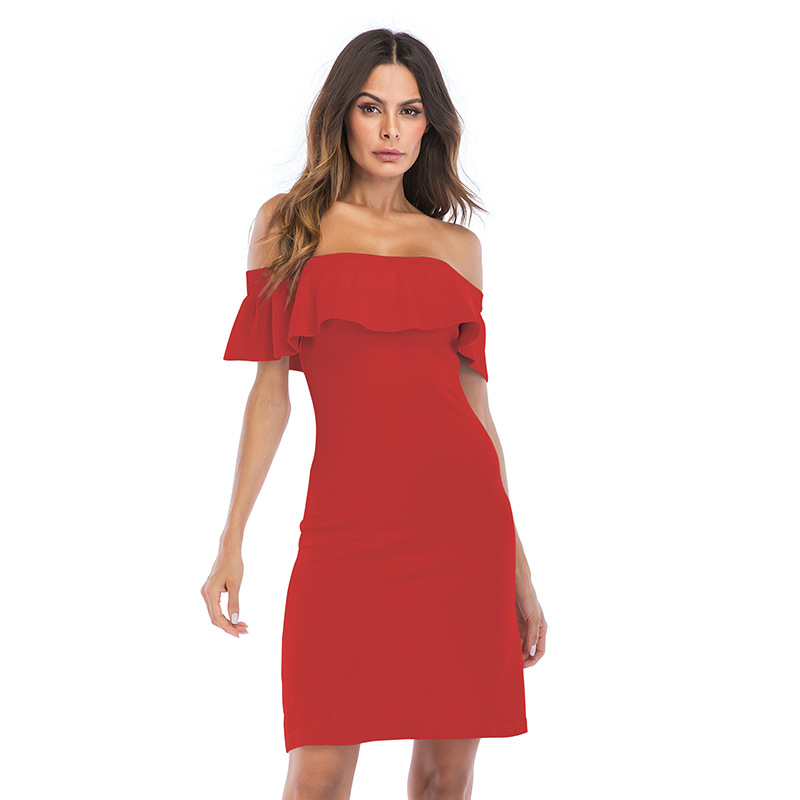 Summer Bodycon Dress Off Shoulder Slim Fit Elegant Style Perfect for Parties and Events Wholesale Available