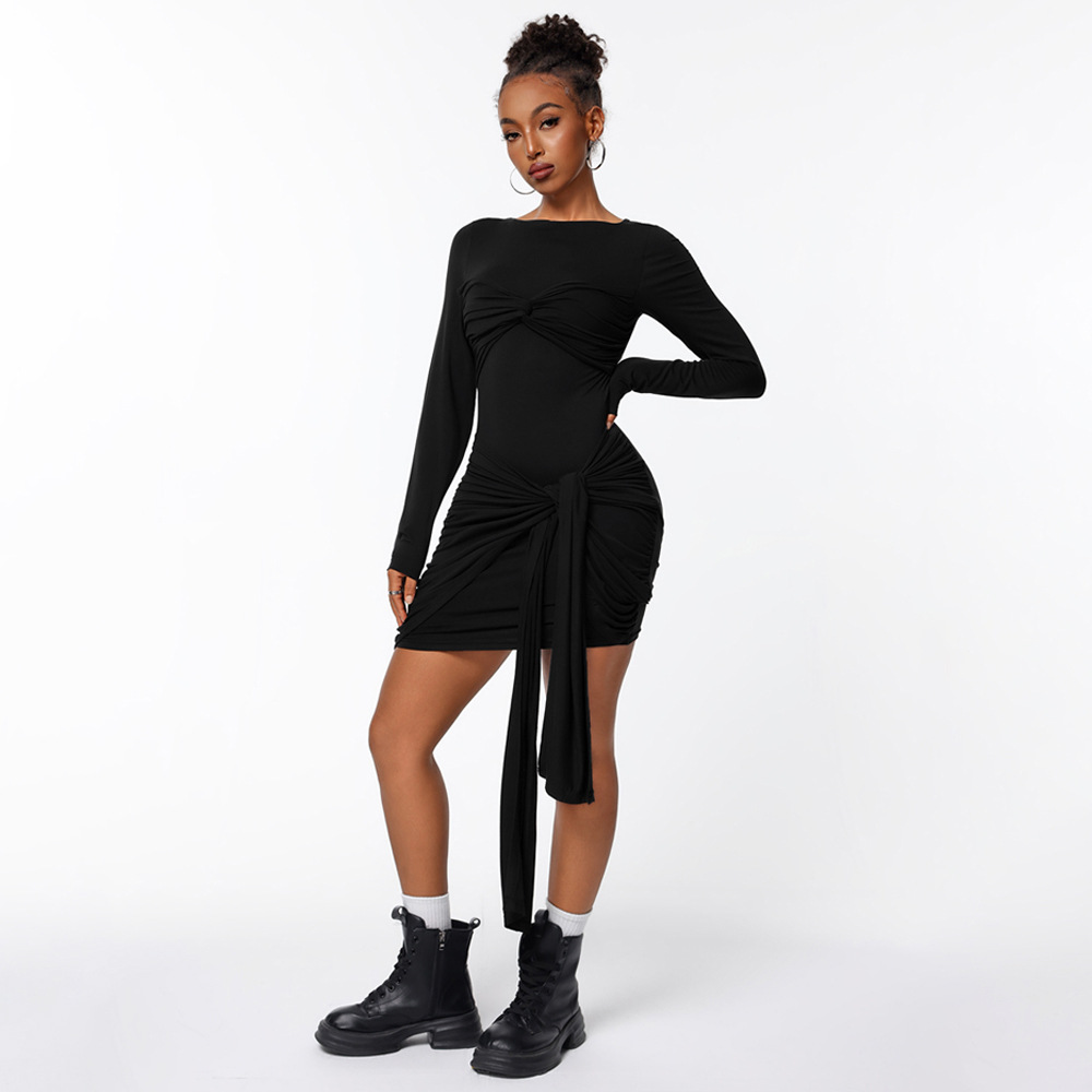 Women's Elegant Mini Pleated Dress