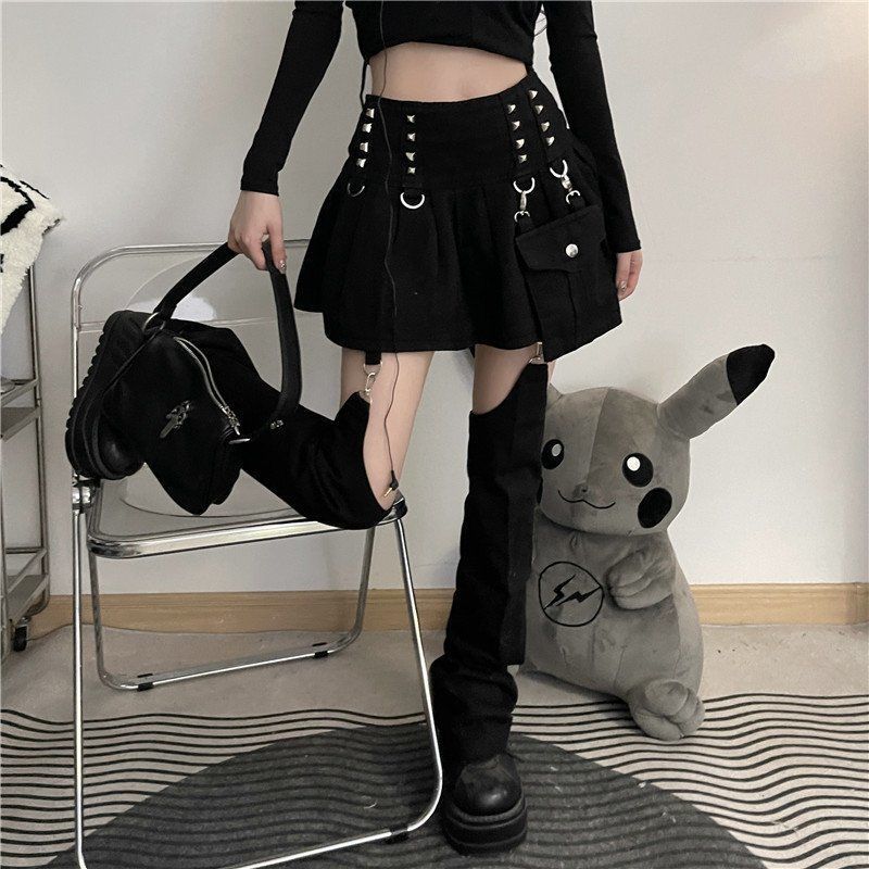 Ripped Denim Pleated Skirt Unique Design Removable Style Summer Fashion Casual Wear Wholesale Available