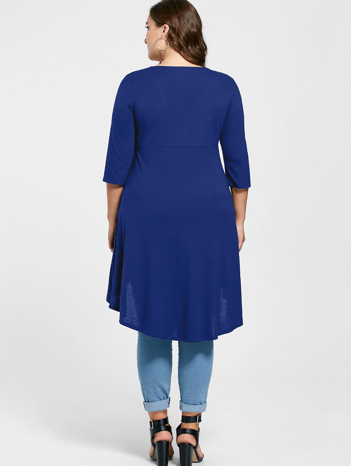 Plus Size Womens Dress Fashionable Slim Fit V Neck Summer Style Streetwear for Casual Occasions Wholesale
