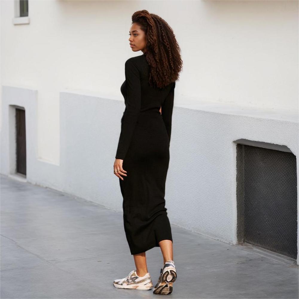 Women's Casual Slim Fit Maxi Office Dress