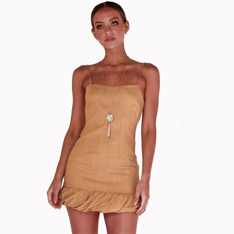 Cotton Bodycon Dress Sleeveless Elegant Style Perfect for Parties Wholesale Available custom packaging