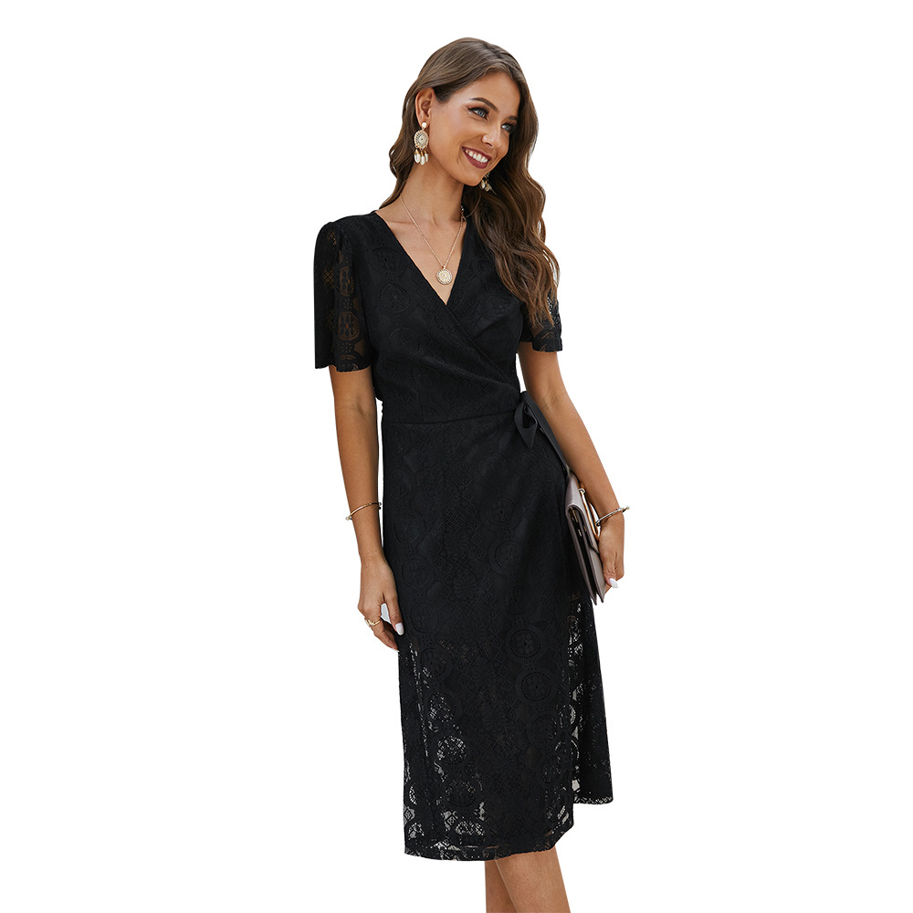 Elegant Lace Mini Dress Original Design Spring Summer Collection Sophisticated Style Wholesale Available
