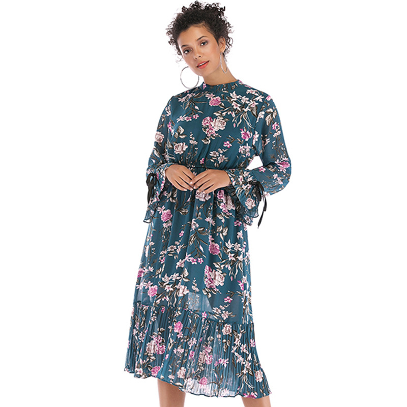 Floral Maxi Dress Spring Collection Elegant Design Comfortable Fit Perfect for Casual Outings Wholesale Available